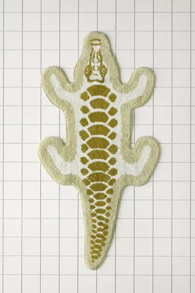 Urban Outfitters Shaped Animal Bath Mat In Alligator