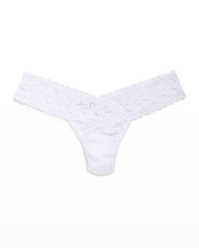 Hanky Panky Rolled Low-rise Lace Thong In White