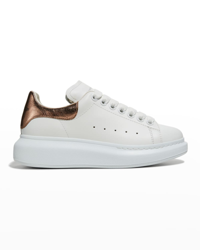 Alexander Mcqueen Oversized Sneakers In White Rose Gold