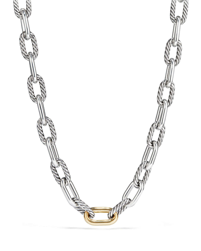 David Yurman Madison Chain Large Link Necklace With 18k Gold, 20" In Two Tone