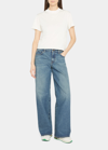 The Row Riaco Mid-rise Slim-leg Jeans In Blue