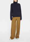 The Row Ciba Cashmere Turtleneck Sweater In Dark Navy
