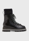 Jimmy Choo Chike Leather Knit Sock Boots In Black