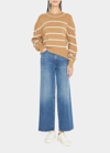 Rag & Bone Pierce Striped Cashmere Sweater In Camelstrp