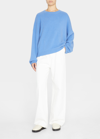 Loulou Studio Attu Organic Cotton Wide Leg Jeans In Ivory