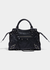 Balenciaga Cagole Xs Leather Top-handle Bag In Black
