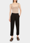 Vince Tapered Pull-on Pants In Black