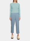 Vince Pleated Drapey Pull-on Pants In Dk Piero Blue