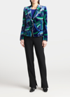 Giorgio Armani Geometry Velvet Jacket In Multi