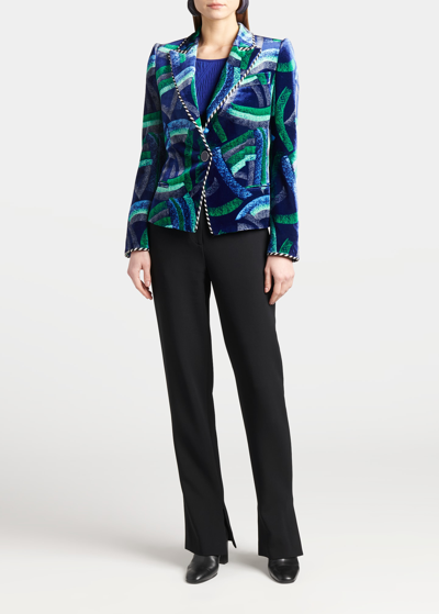 Giorgio Armani Geometry Velvet Jacket In Multi