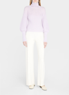 Simkhai Rachel Sheer Alpaca Turtleneck Sweater In Wisteria