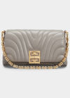 Givenchy Small 4g Crossbody Bag In Calf Leather In 099 Stone Grey