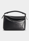 Loewe Puzzle Small Leather Top-handle Bag In 1100 Black