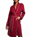 Petite Plume Luxe Pima Cotton Robe In Bordeaux