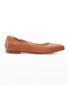 Italeau Mara Suede Ballet Flats In Chestnut