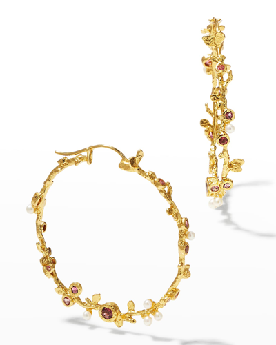 Pacharee Floret Hoop Earrings In Gold
