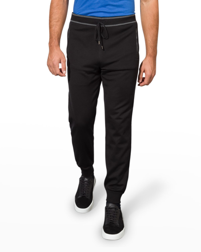 Stefano Ricci Men's Cotton-silk Jersey Sweatpants In Black