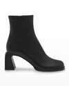 Manu Atelier Chae Lambskin Ankle Booties In Black