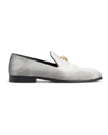 VERSACE MEN'S MEDUSA HEAD CALF HAIR LOAFERS