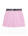 Off-white Girls Logo Industrial Sweat Skirt In Pink Black