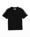 Off-white Off White T-shirt Nera In Jersey Di Cotone Bambina In Black Black