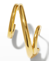 Charlotte Chesnais 18k Gold Vermeil Triplet Hoop Single Earring In Yellow Vermil