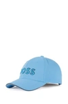 Hugo Boss Piqu-mesh Cap With 3d Embroidered Logo In Light Blue