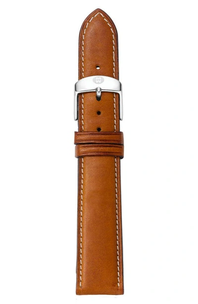 MICHELE MICHELE 16MM CALFSKIN LEATHER WATCH STRAP,MS16AA270216