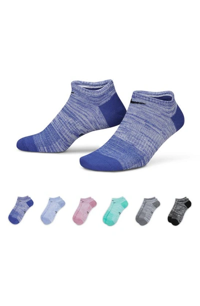 Nike 6-pack Everyday Lightweight No-show Training Socks In Multicolor Group 1