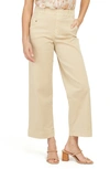 Spanx Cropped Wide-leg Mid-rise Stretch Cotton-blend Trousers In Almond