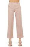 Spanx Stretch Twill Wide Leg Crop Pants In Mauve