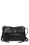 Aimee Kestenberg Free Bird Leather Shoulder Bag In Black W/ Black