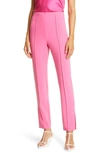 Cinq À Sept Brianne Pintuck Crepe Pants In Fuxia