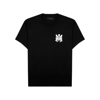 Amiri Jazz Wolf Black Crewneck T-shirt With Logo Lettering On The Front And Maxi Print On The Rear In Cott In Black