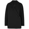 Mark Kenly Domino Tan Josetta Black Wrap-effect Blazer In Black
