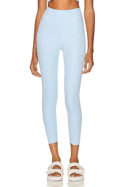 Girlfriend Collective High-rise Slim-fit Stretch-woven Leggings In Bluebell