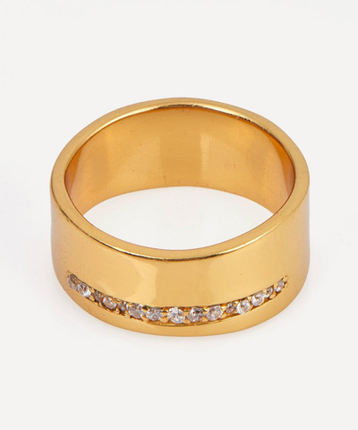 Shyla 22ct Gold-plated Nobu Chunky Band Ring