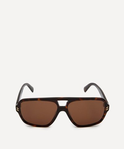 Stella Mccartney Navigator Aviator Sunglasses In Havana