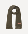 Acne Studios Oversized Wool Scarf In Light Olive Melange