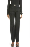 Givenchy High-rise Slim Wool And Mohair Pants In 001-black