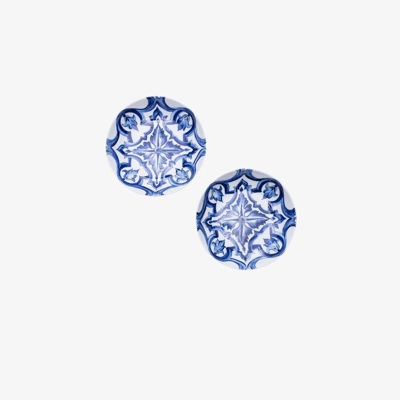 Dolce & Gabbana Blue Meditteraneo Pattern Soup Plate Set