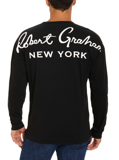 Robert Graham New York Long Sleeve T-shirt In Black