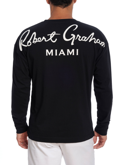 Robert Graham Miami Long Sleeve T-shirt In Black