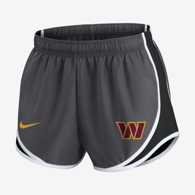 Nike Women's Dri-fit Logo Tempo (nfl Washington Commanders) Shorts In Charcoal