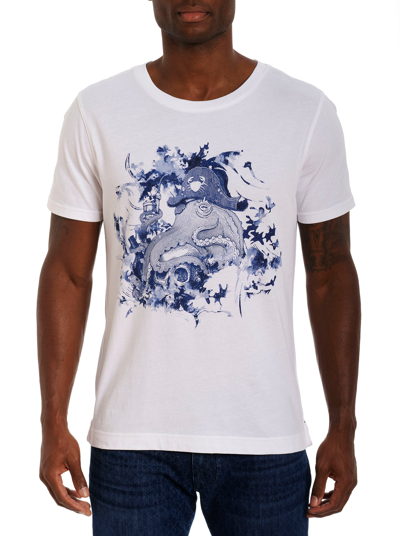 Robert Graham Men's Life Of A Pirate Graphic T-shirt In White