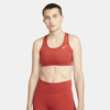 Nike Women's Swoosh Medium-support Non-padded Sports Bra In Red
