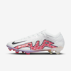 Nike Zoom Mercurial Vapor 15 Elite Fg Firm Ground Soccer Cleats In White,coconut Milk,bright Crimson,off Noir