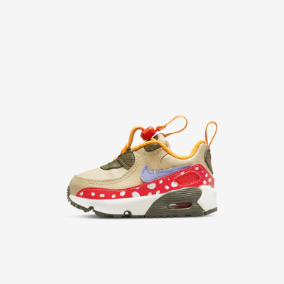 Nike Air Max 90 Toggle Se Baby/toddler Shoes In Sesame/light Thistle/bright Crimson