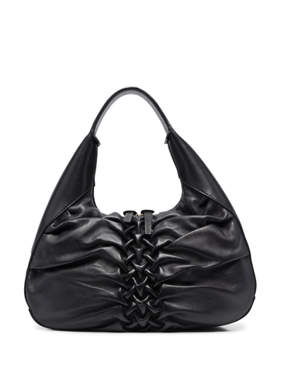 Officine Creative Hornback Leather Tote Bag In Black