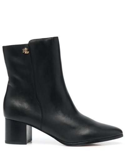 Ralph Lauren Wendey 50mm Ankle Boots In Schwarz
